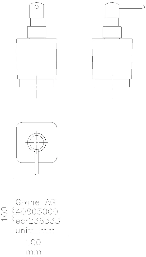 GROHE Seifenspender Selection Cube 40805 für Sel. Cube Halter matt black
