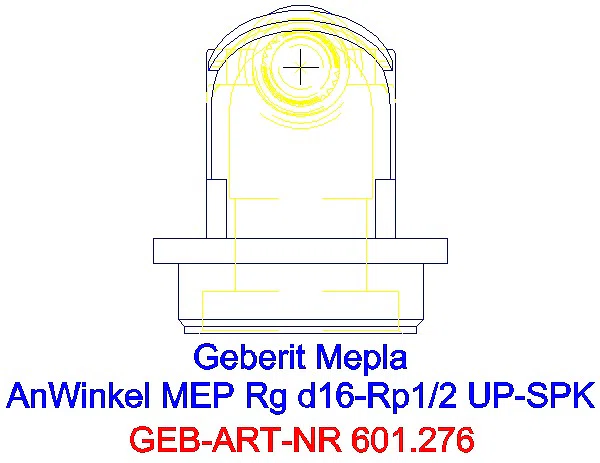 GE Mepla Anschlusswinkel 90Gr für UP-SPK Rg d16-Rp1/2_601.276.00.5_G