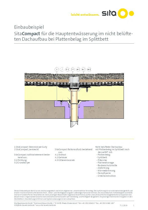 Balkon- und Terrassenentwässerung Einbaubeispiele