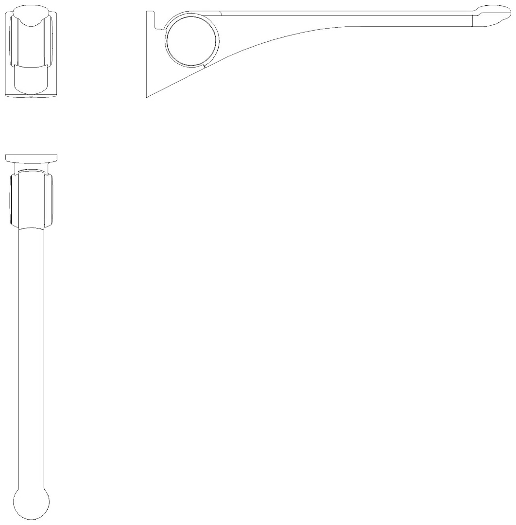 HEWI Stützklappgriff Premium,850 mm weiß hgl-wem