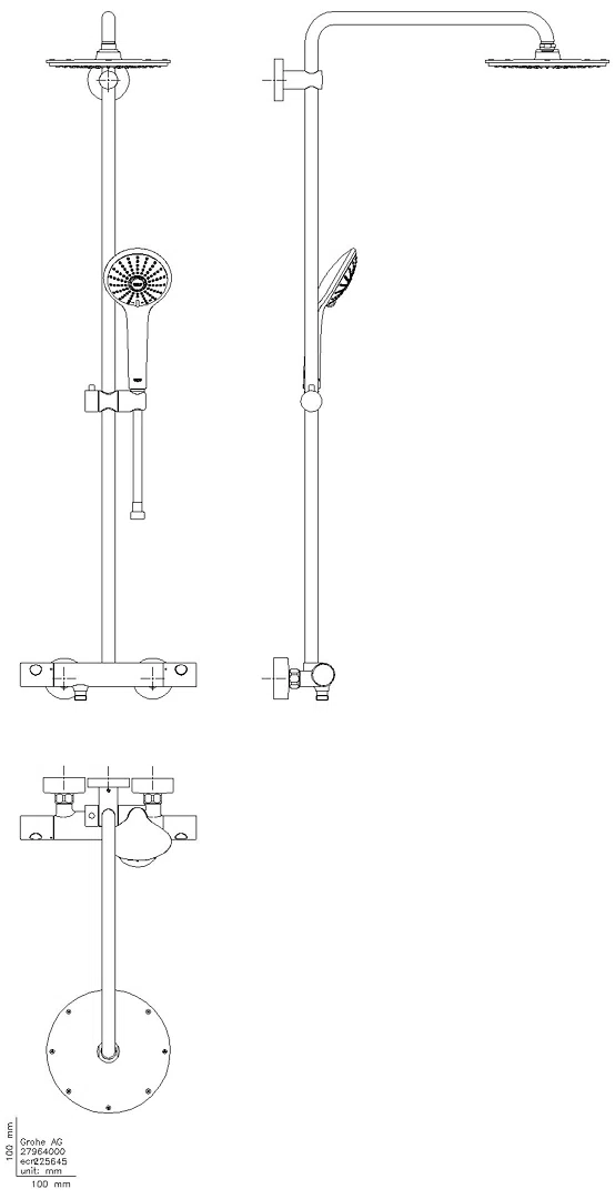 GROHE Duschsystem Euphoria 210 27964 mit Thermostatbatterie chrom
