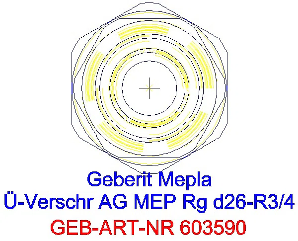 GE Mepla Übergangsverschraubung mit AG Rg d26-R3/4_603.590.00.5_L