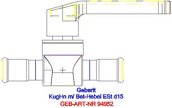 GE Mapress Kugelhahn d15 mit Betätigungshebel edst._94952_A