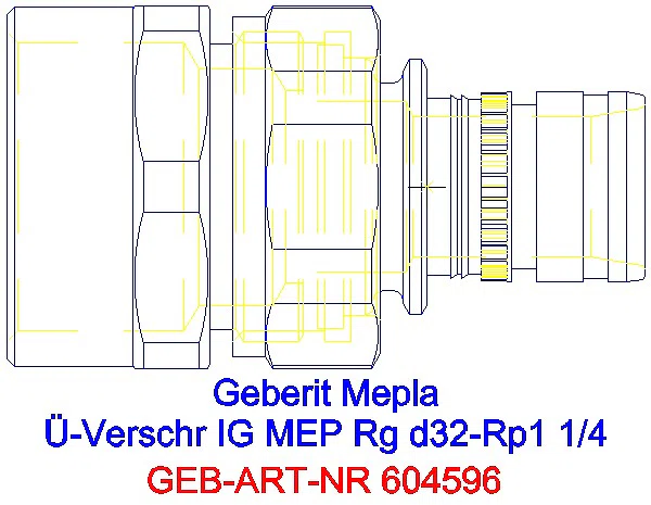 GE Mepla Übergangsverschraubung mit IG Rg d32-Rp1 1/4_604.596.00.5_A