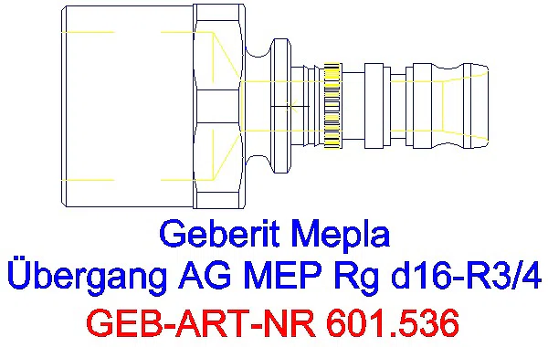 GE Mepla Übergang mit AG Rg d16-R3/4_601.536.00.5_A