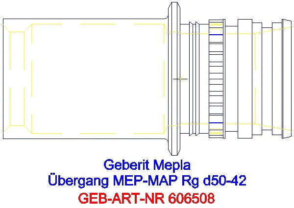 GE Mepla Übergang auf Mapress mit Einschubende Rg d50-42_606.508.00.5_G