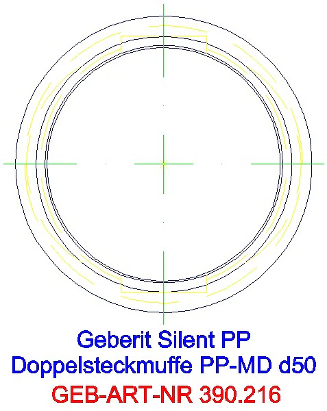 GE Silent-PP Doppelsteckmuffe d50_390.216.14.1_G