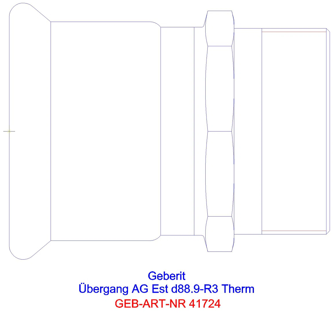 GE Mapress Therm Übergang mit AG d54-R1 1/2_41724_g