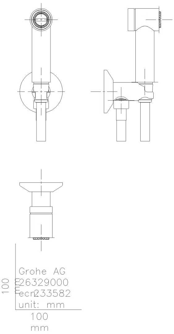 GROHE Wandhalterset Rainshower Aqua 26840 1 Strahlart Absperrventil chrom
