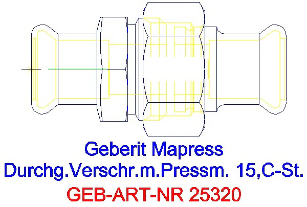 GE Mapress C-Stahl Verschraubung d15 verzinkt_25320_A