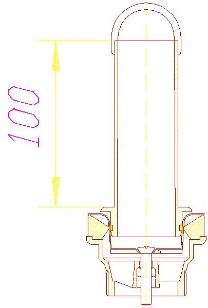 DALLMER Standrohr-Ventil 018 KSCR, verchromt, 100 mm