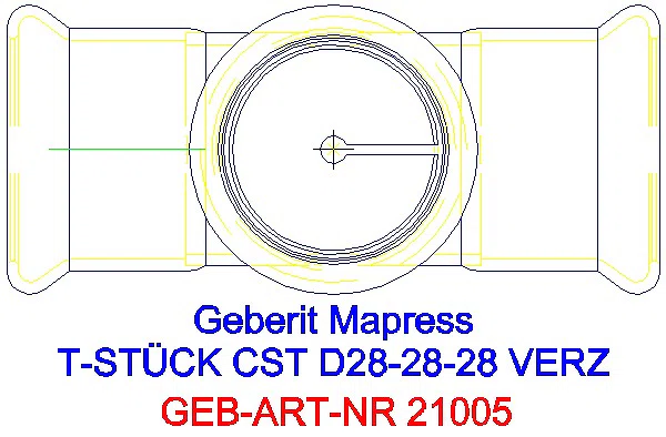 GE Mapress C-Stahl T-Stück egal d28-28-28_21005_G