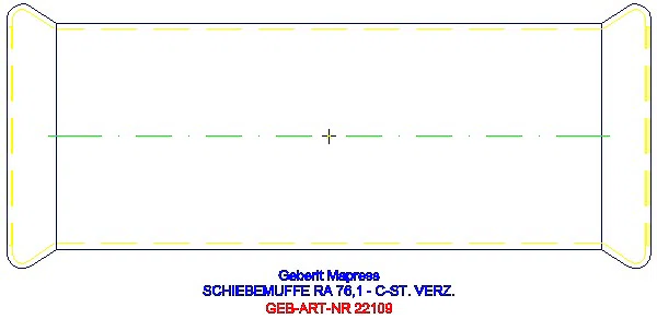 GE Mapress C-Stahl Schiebemuffe d76.1 verzinkt_22109_A
