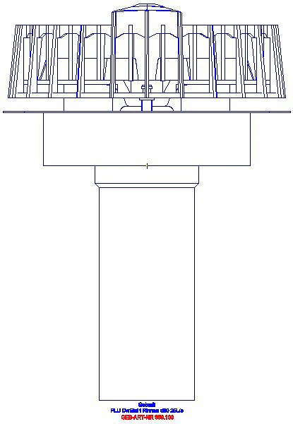 GE Pluvia Dachwassereinlauf mit Anschlussblech für Rinnen: 25l/s_359.100.00.1_L