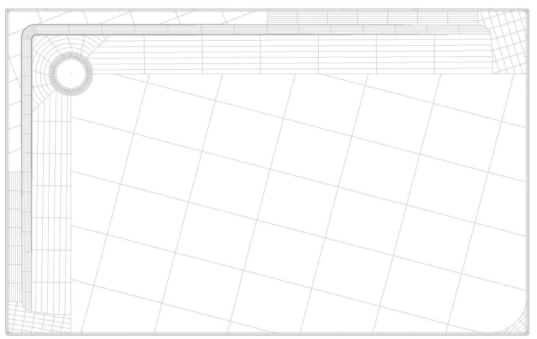 KALDEWEI SUPERPLAN mit Wannenträger Duschfläche, 1000x1600x32 mm, Modell-Nr: 1862-2