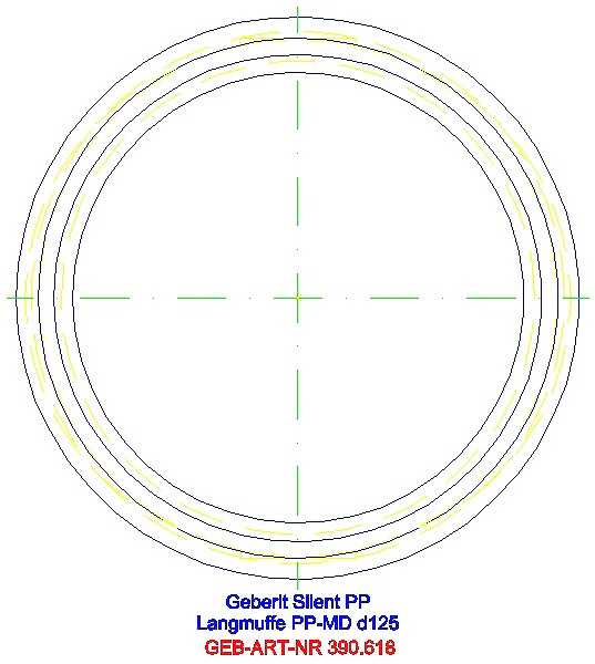 GE Silent-PP Langmuffe d125_390.618.14.1_G