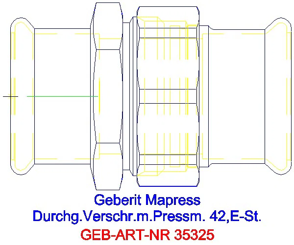 GE Mapress Edelstahl Verschraubung d42_35325_G