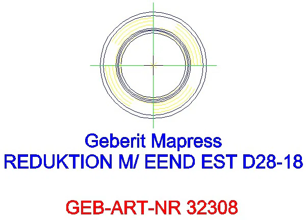 GE Mapress Edelstahl Reduktion mit Einschubende d28-18_32308_A