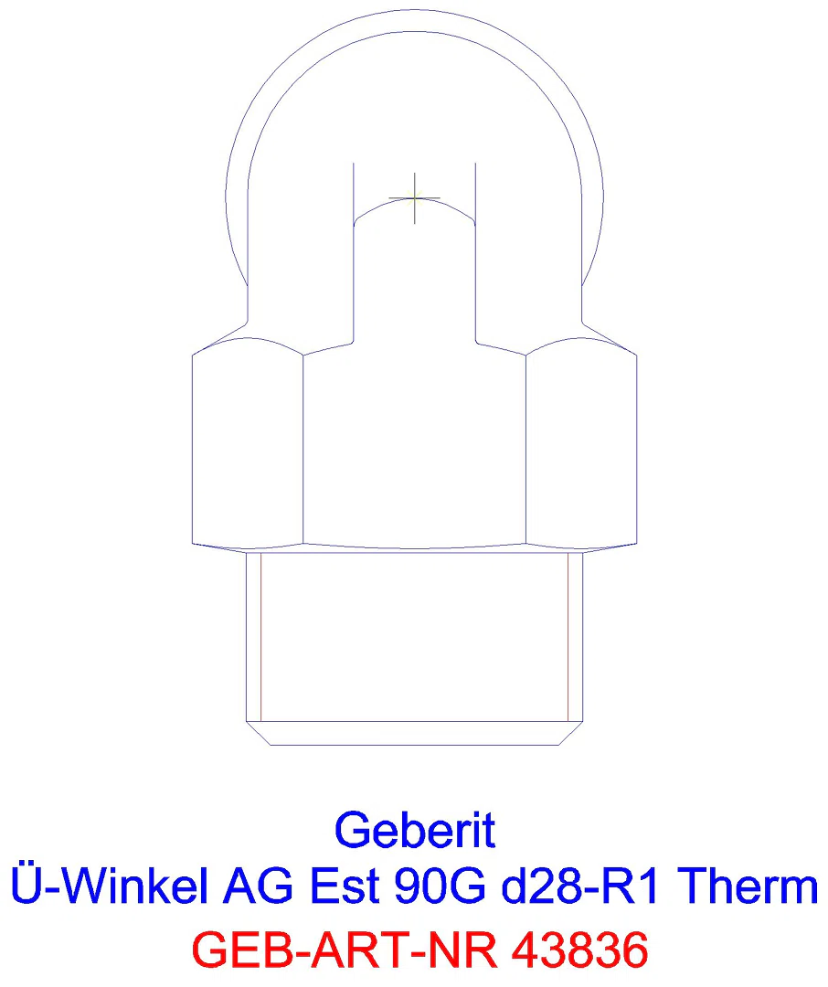 GE Mapress Therm Übergangswinkel 90Gr mit AG d22-R3/4_43836_g