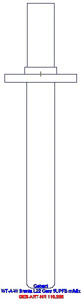 GE Waschtischarmatur Brenta Wandmontage mit UP-Funktion Genr. L 22cm mit Mischer_116.296.21.1_G