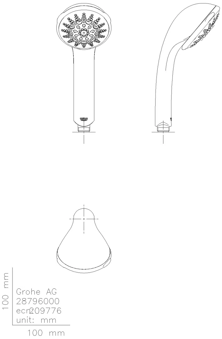 GROHE Handbrause Relexa 100 Five 28796 DN15 5 Strahlarten chrom