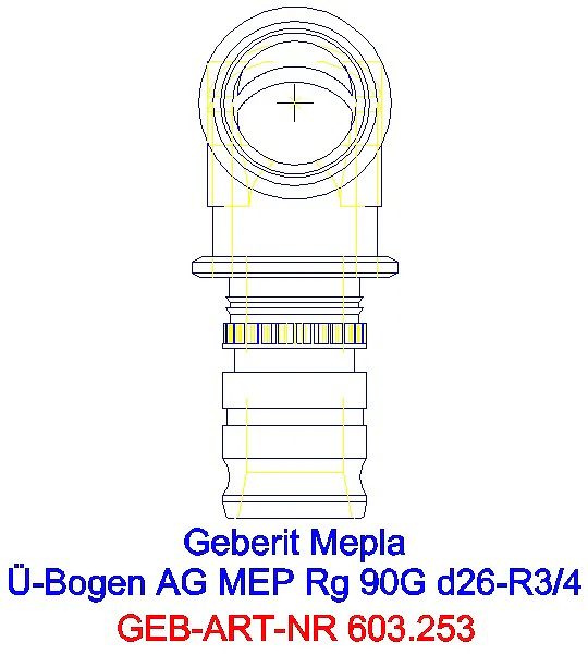 GE Mepla Übergangsbogen 90Gr mit AG Rg d26-R3/4_603.253.00.5_A