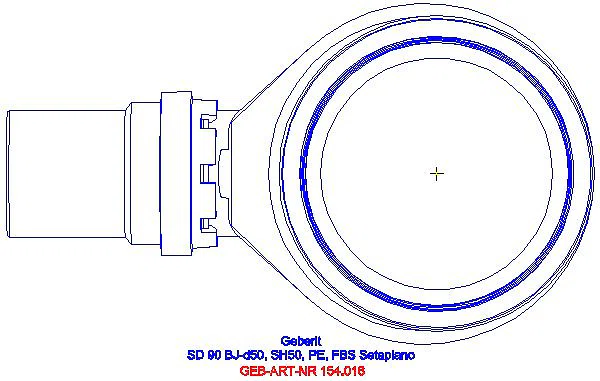 GE Duschwannenablauf, zu Duschfläche Setaplano Sperrwasserhöhe 50 mm d50_154.016.00.1_G