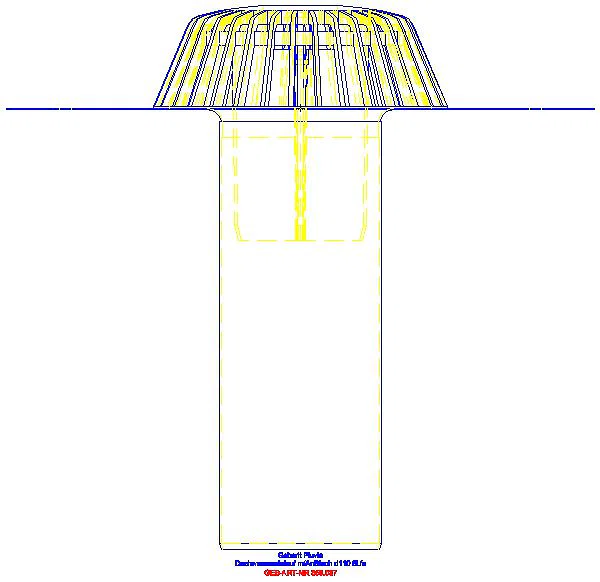 GE Dachwassereinlauf mit Anschlussblech d110 6L/s_359.037.00.1_L