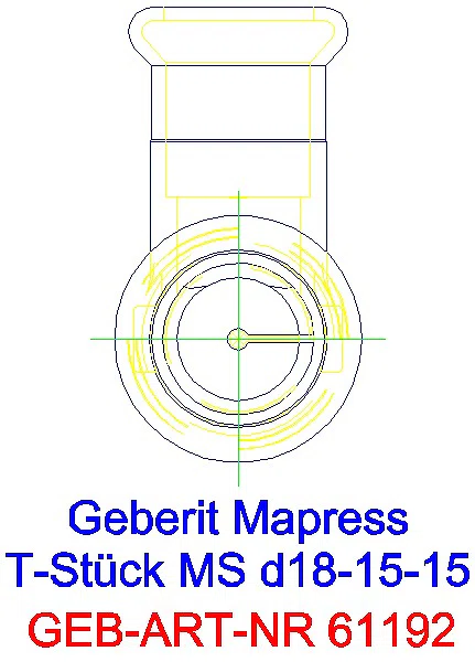 GE Mapress C-Stahl T-Stück reduziert Ms d18-15-15_61192_L