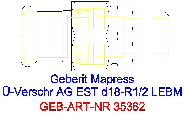 GE Mapress Edelstahl Übergangsverschr. mit AG ÜM aus ESt d18-R1/2_35362_G
