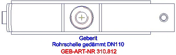 GE Silent-db20 Rohrschelle gedämmt mit Gewindemuffe M10 / G1/2 d110_310.812.26.1_G