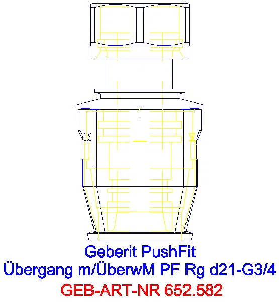 GE PushFit Übergang mit Überwurfmutter Rg d25-G3/4_652.582.00.1_G