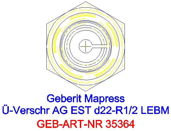 GE Mapress Edelstahl Übergangsverschr. mit AG ÜM aus ESt d22-R1/2_35364_L