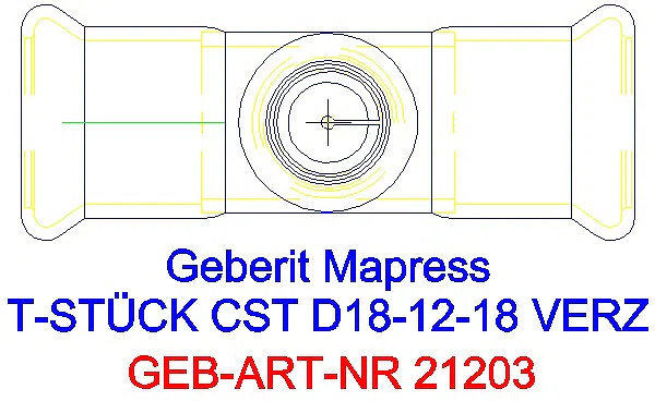GE Mapress C-Stahl T-Stück reduziert d18-12-18 verzinkt_21203_G