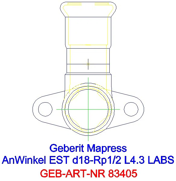 GE Mapress Edelstahl Anschlusswinkel 90Gr ( LABS-frei) d18-Rp1/2_83405_A