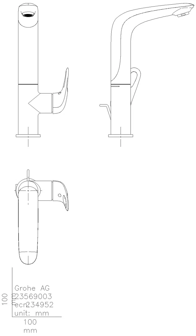 GROHE EH-WT-Btterie Eurostyle 23569_3 L-Size Zugstangen-Ablaufgarnitur chrom