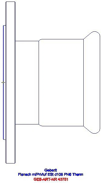 GE Mapress Therm Flansch PN 6 mit Pressmuffe d108_43751_L