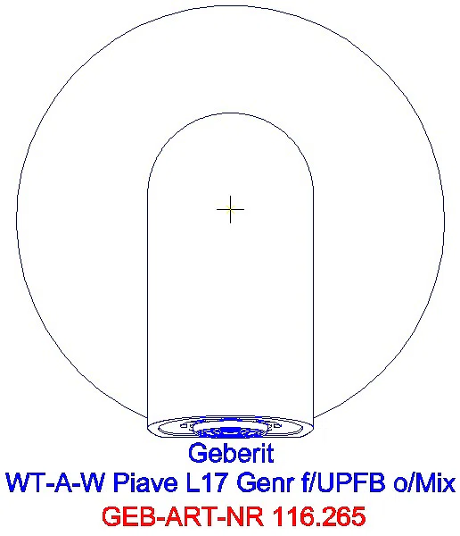 GE Waschtischarmatur Piave, Wandmontage mit UP-Funktion Genr. L 17cm o. Mischer_116.265.21.1_A