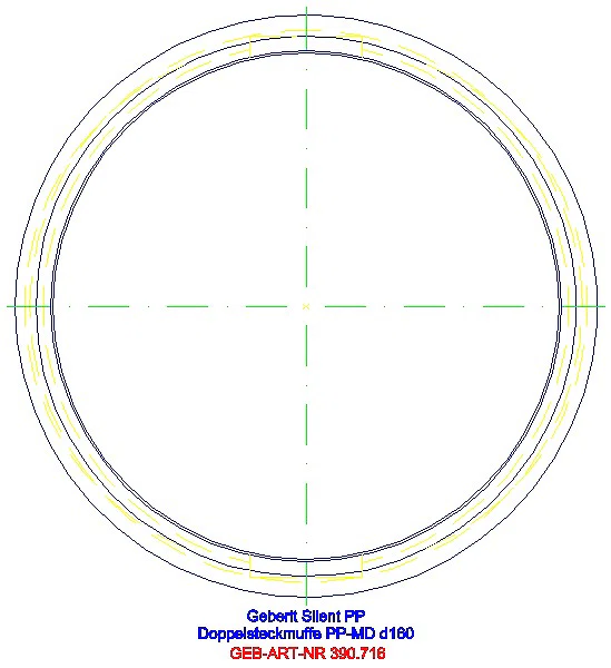 GE Silent-PP Doppelsteckmuffe d160_390.716.14.1_G