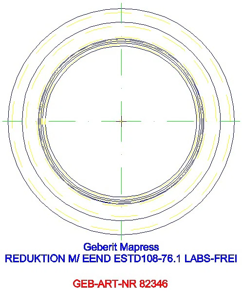 GE Mapress Edelstahl Reduktion mit Einschubende (LABS-frei) d108-76,1_82346_A