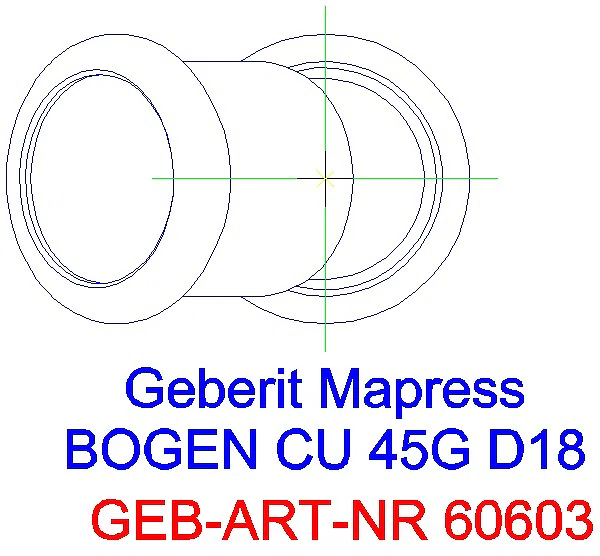 GE Mapress Kupfer Bogen 45Gr d18_60603_G