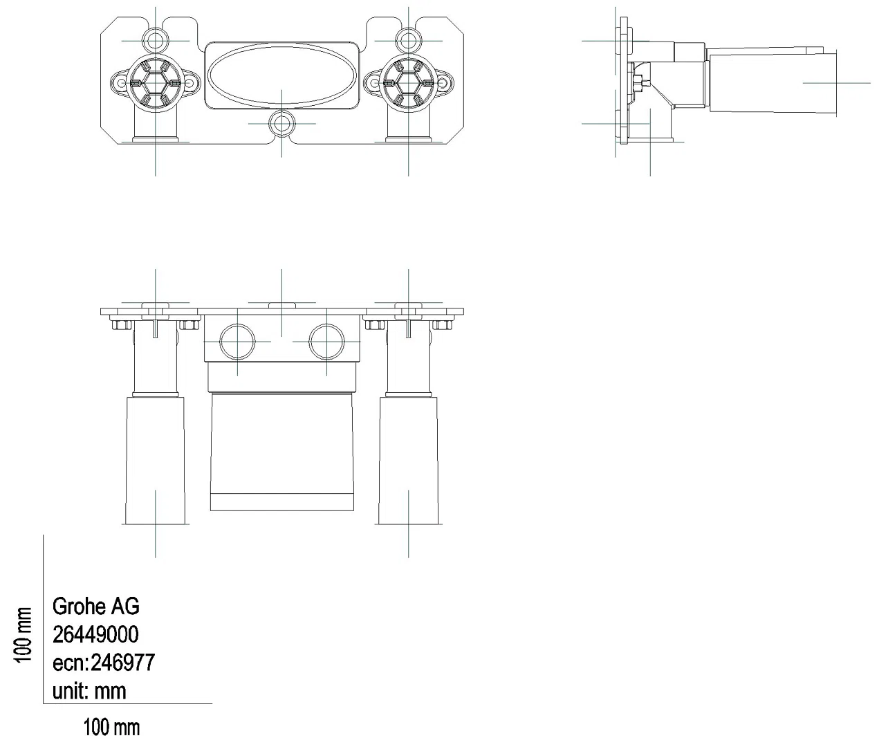 GROHE UP-Einbaukörper Grohtherm 26449 für SmartControl AP/UP-THM-Kombination