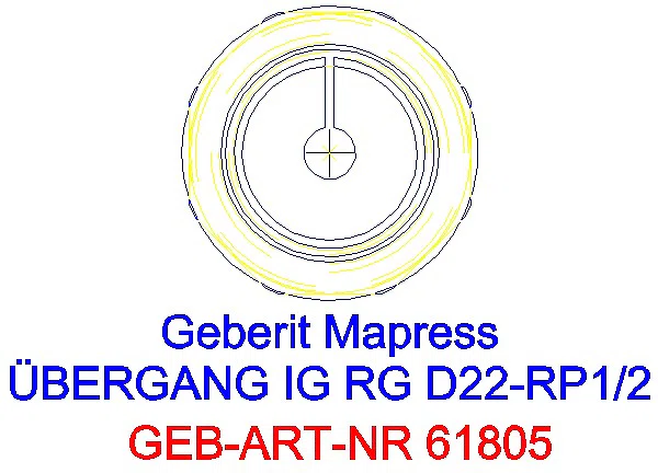 GE Mapress Kupfer Übergang mit IG Rg d22-Rp1/2_61805_L