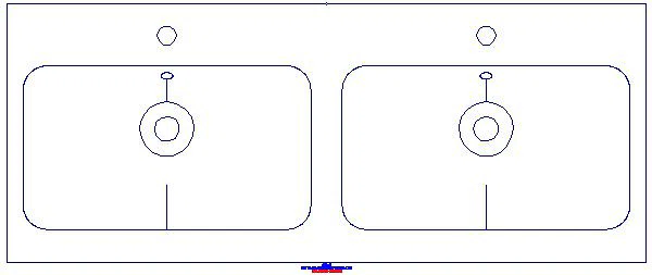 iCon Doppelwaschtisch, 120x48,5cm m. Hl., m. Ül., KeraTect_124120600_G