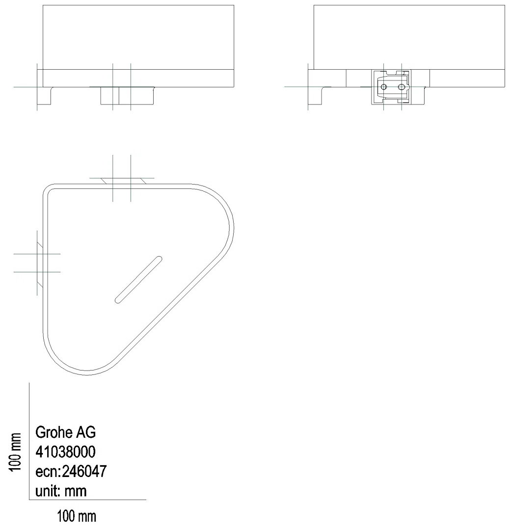 GROHE Eck-Duschablage Selection 41038 mit Halterung chrom