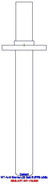 GE Waschtischarmatur Brenta Wandmontage mit UP-Funktion Batt. L 22cm o. Mischer_116.293.21.1_G