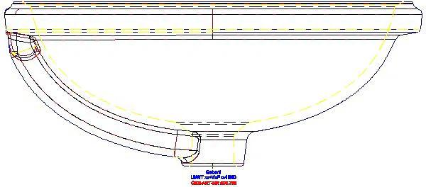 VariForm Unterbauwaschtisch, oval 56x46cm, o. Hl, o. Ül., KeraTect_500.755.00.2_L