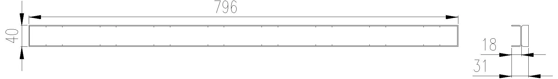 DALLMER Abdeckung CeraLine Individual, 800 mm