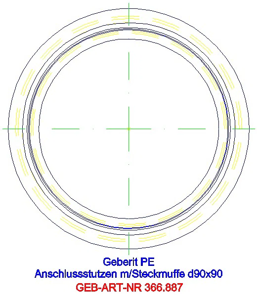 GE PE Anschlussstutzen mit Steckmuffe d90/90_366.887.16.1_G