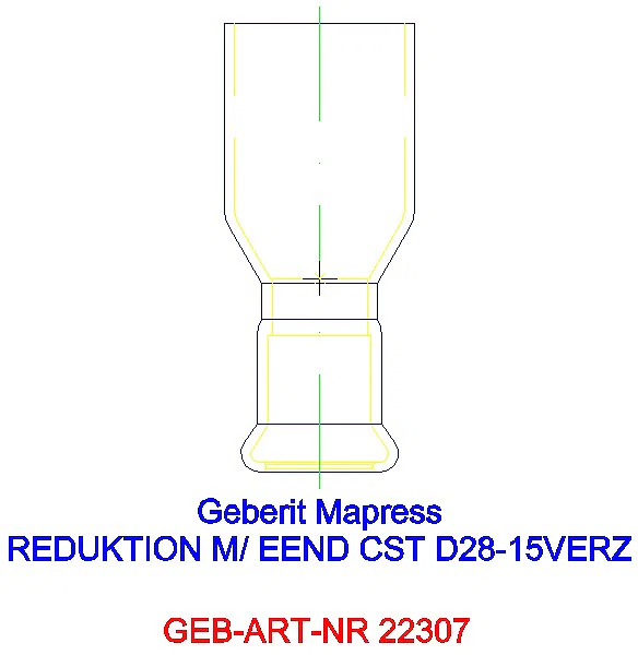 GE Mapress C-Stahl Reduktion mit Einschubende d28-15 verzinkt_22307_G